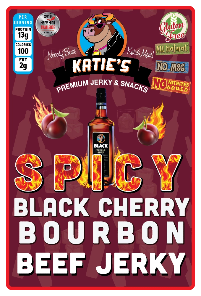 Black Cherry Bourbon Beef Jerky - mild or spicy