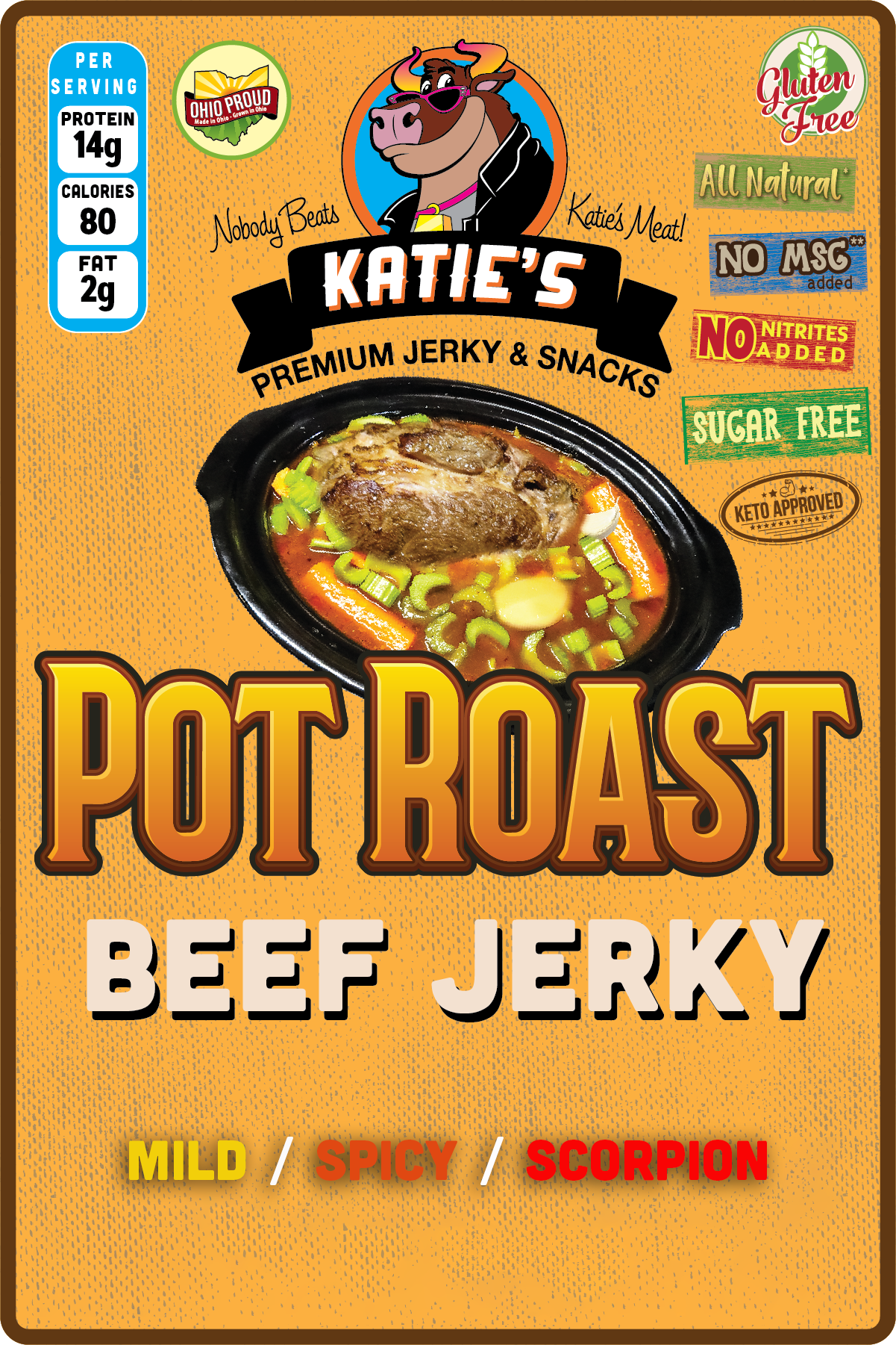 Pot Roast Beef Jerky - Mild, Spicy, or Super Hot