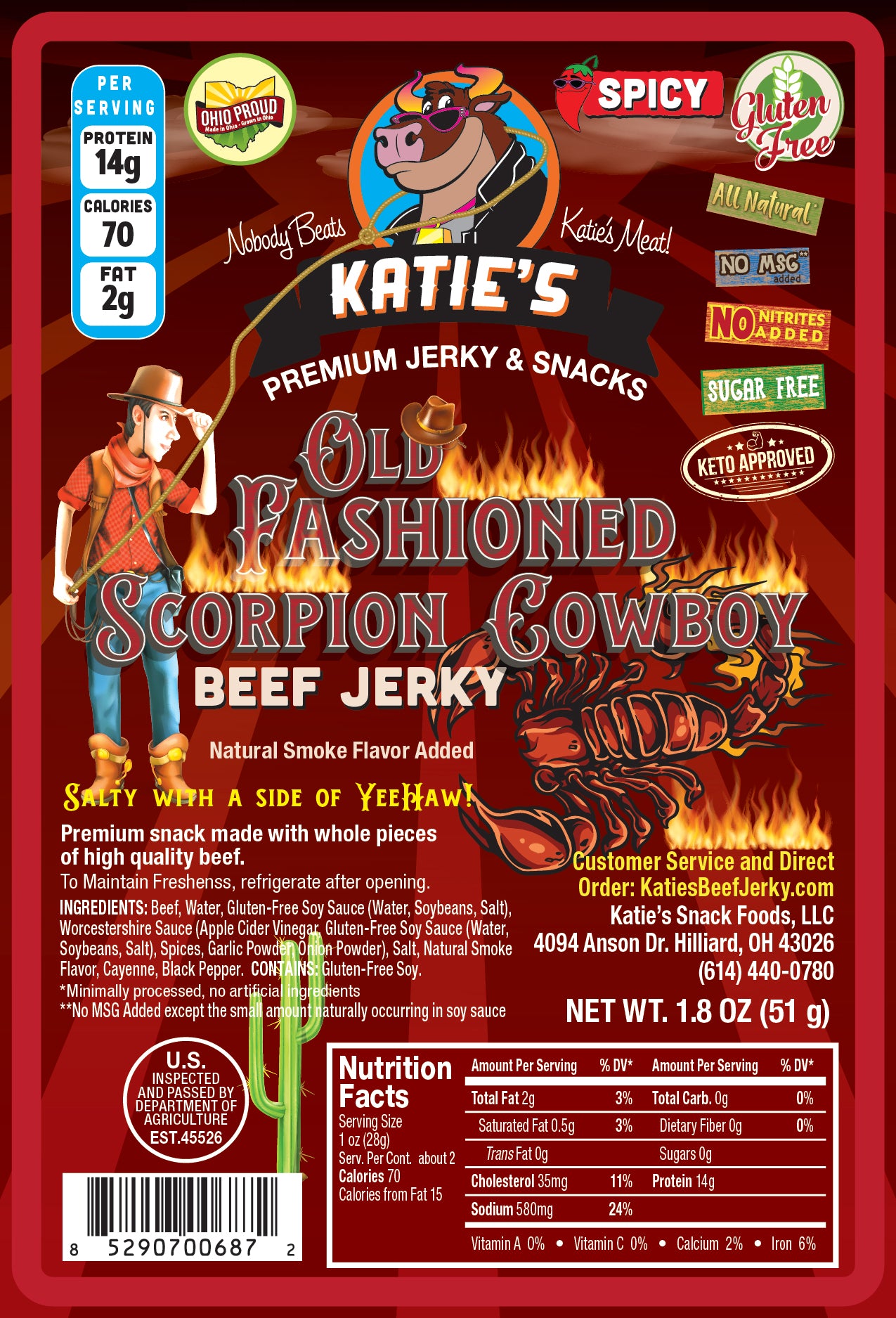 Scorpion Old Fashioned Cowboy Beef Jerky