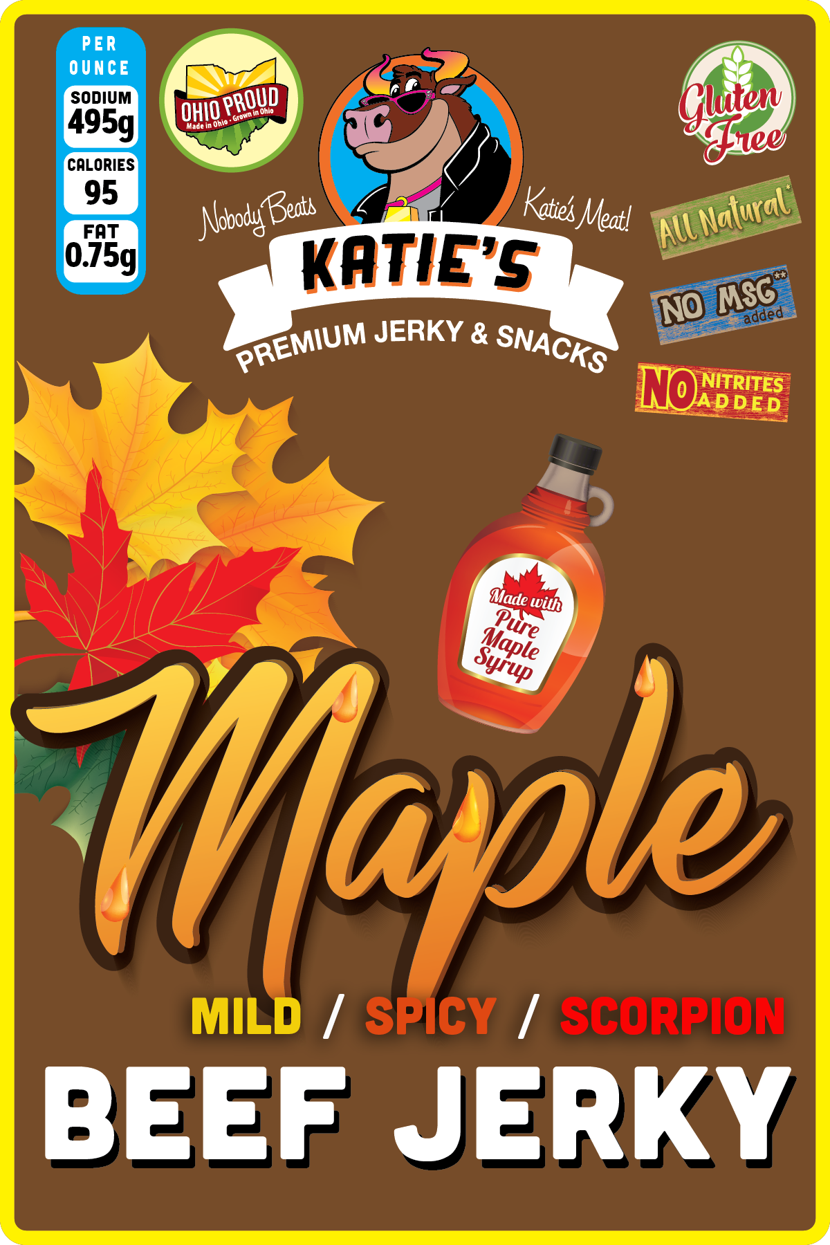Maple Beef Jerky - mild, spicy, or scorpion
