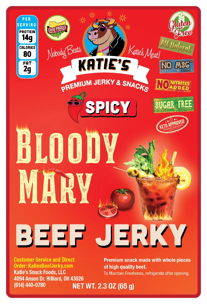 Bloody Mary Beef Jerky - mild or spicy
