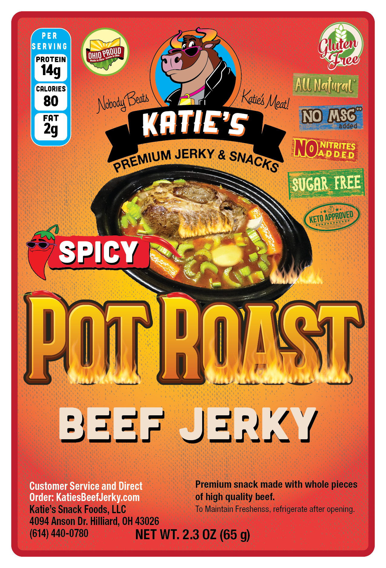 Pot Roast Beef Jerky - Mild, Spicy, or Super Hot