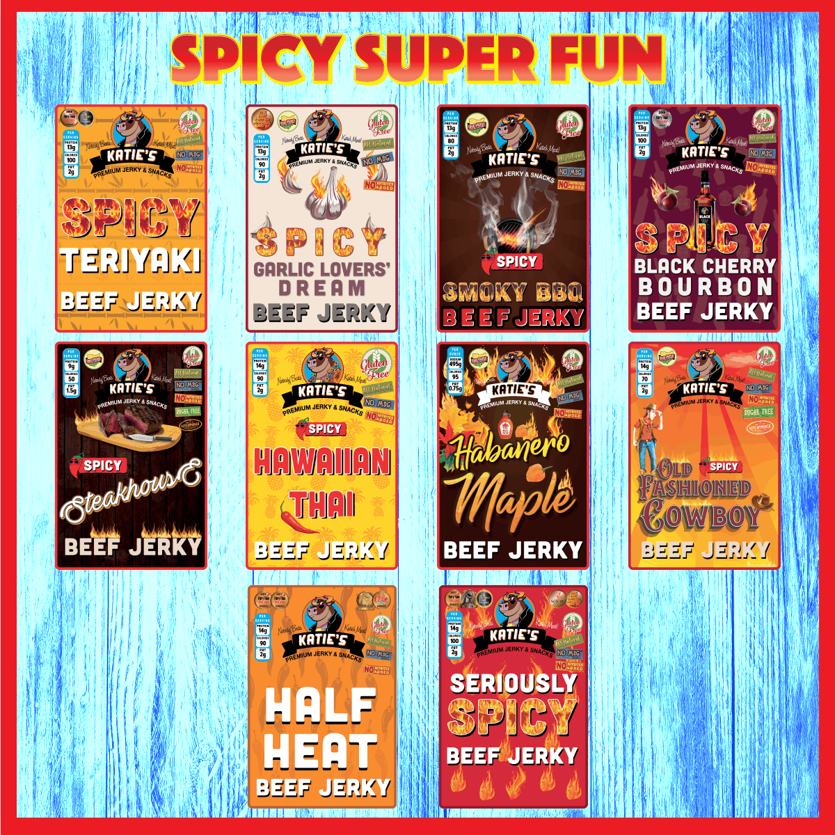 Spicy Super Fun Beef Jerky Variety Pack